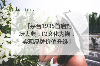 茅台1935首启封坛大典：以文化为锚，实现品牌价值升维