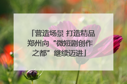 营造场景 打造精品 郑州向“微短剧创作之都”继续迈进
