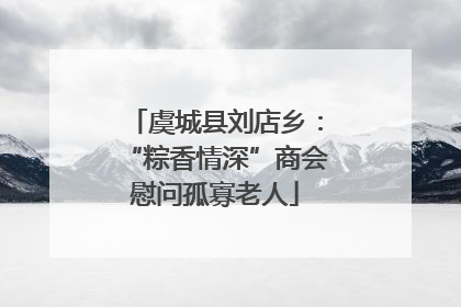 虞城县刘店乡：“粽香情深”商会慰问孤寡老人