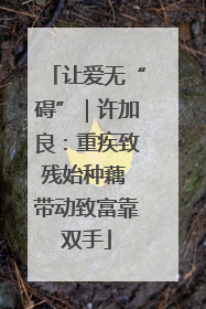 让爱无“碍”｜许加良：重疾致残始种藕 带动致富靠双手