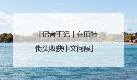 记者手记｜在厄特街头收获中文问候