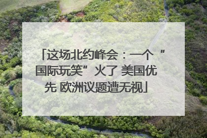 这场北约峰会：一个“国际玩笑”火了 美国优先 欧洲议题遭无视