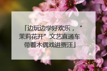 边玩边学好欢乐，“茉莉花开”文艺直通车带着木偶戏进贾汪