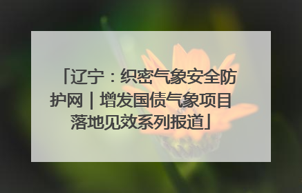 辽宁：织密气象安全防护网｜增发国债气象项目落地见效系列报道