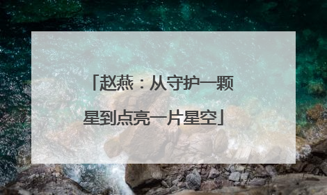 赵燕：从守护一颗星到点亮一片星空