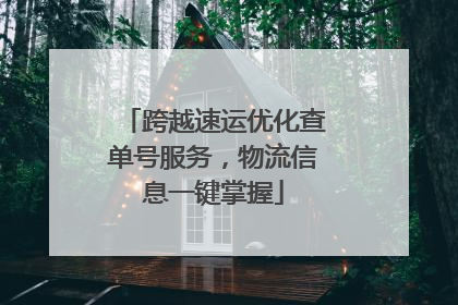 跨越速运优化查单号服务，物流信息一键掌握
