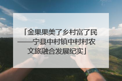 金果果美了乡村富了民——宁县中村镇中村村农文旅融合发展纪实