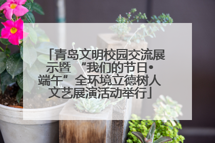 青岛文明校园交流展示暨 “我们的节日•端午”全环境立德树人文艺展演活动举行