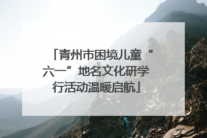 青州市困境儿童“六一”地名文化研学行活动温暖启航