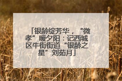 银龄绽芳华，“微孝”暖夕阳：记西城区牛街街道“银龄之星”刘茹月