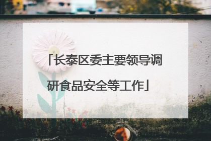 长泰区委主要领导调研食品安全等工作