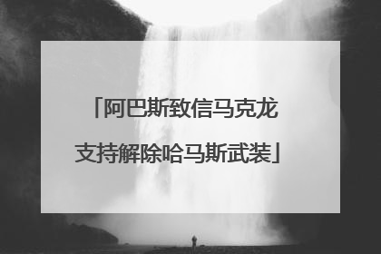 阿巴斯致信马克龙 支持解除哈马斯武装