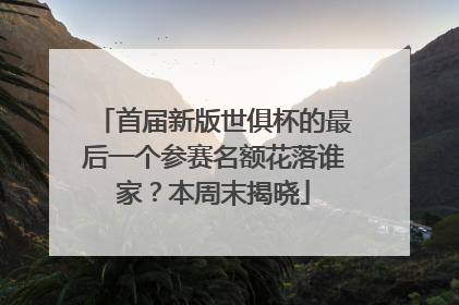 首届新版世俱杯的最后一个参赛名额花落谁家？本周末揭晓