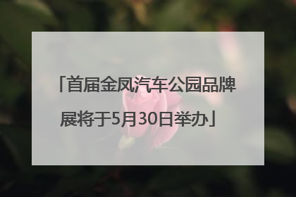 首届金凤汽车公园品牌展将于5月30日举办