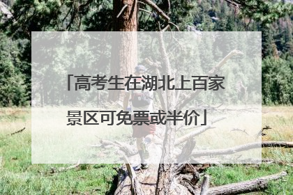 高考生在湖北上百家景区可免票或半价