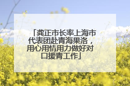 龚正市长率上海市代表团赴青海果洛，用心用情用力做好对口援青工作