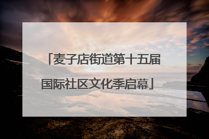 麦子店街道第十五届国际社区文化季启幕