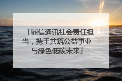 鼎信通讯社会责任担当，携手共筑公益事业与绿色低碳未来