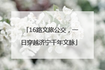 16路文旅公交，一日穿越济宁千年文脉