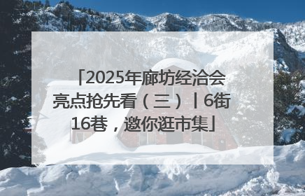 2025年廊坊经洽会亮点抢先看（三）丨6街16巷，邀你逛市集