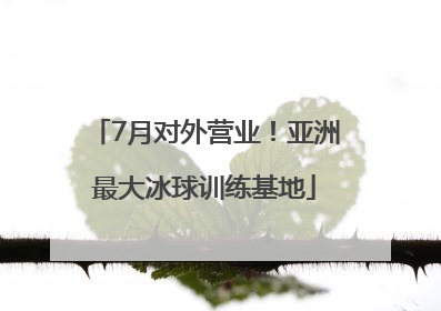 7月对外营业！亚洲最大冰球训练基地