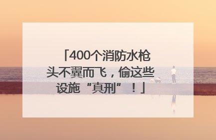 400个消防水枪头不翼而飞，偷这些设施“真刑”！